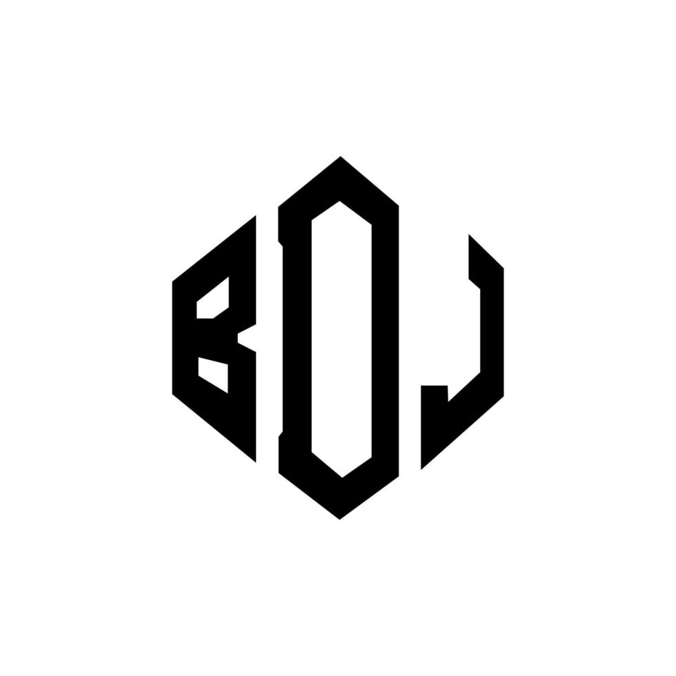 diseño de logotipo de letra bdj con forma de polígono. diseño de logotipo de forma de cubo y polígono bdj. bdj hexagon vector logo plantilla colores blanco y negro. monograma bdj, logotipo empresarial y inmobiliario.