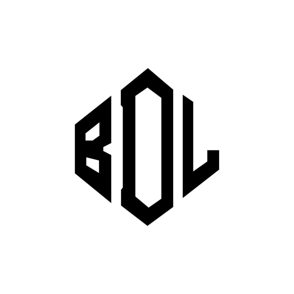 BDL letter logo design with polygon shape. BDL polygon and cube shape logo design. BDL hexagon vector logo template white and black colors. BDL monogram, business and real estate logo.