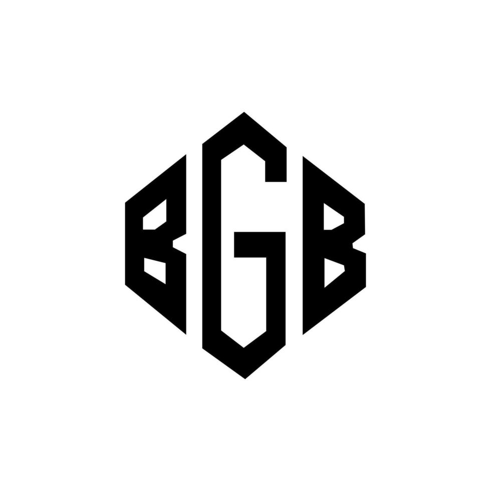 diseño de logotipo de letra bgb con forma de polígono. diseño de logotipo de forma de cubo y polígono bgb. plantilla de logotipo vectorial hexagonal bgb colores blanco y negro. Monograma bgb, logotipo comercial e inmobiliario. vector