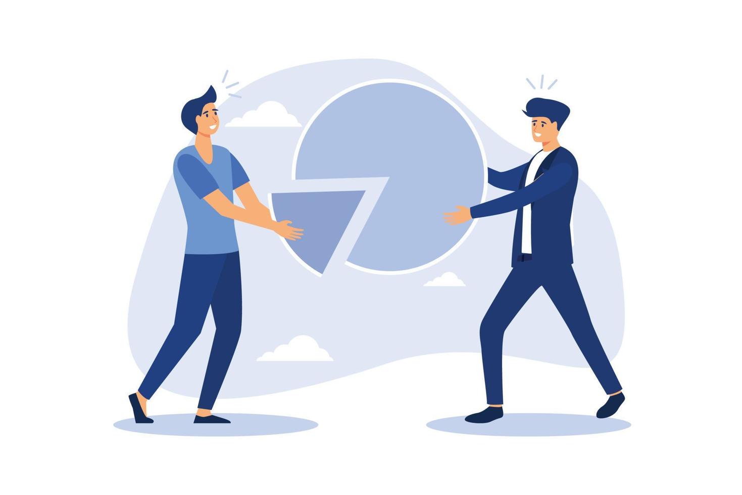 Market share percentage of industry sale, business competitor fight or battle to gain more sale Market share percentage of industry sale, business competitor fight or battle to gain more sale