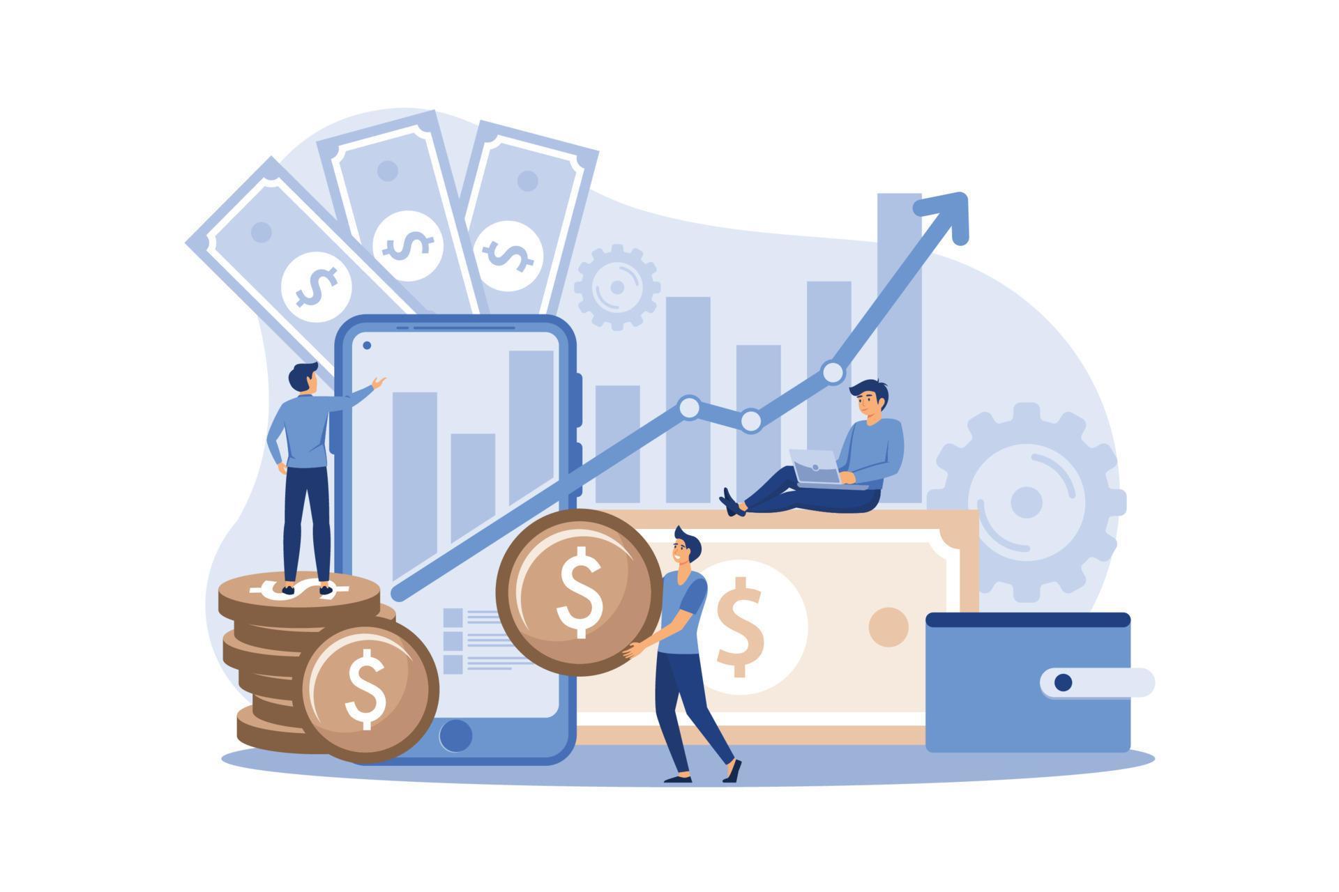 virtual business assistant. The icon on the smartphone combines all