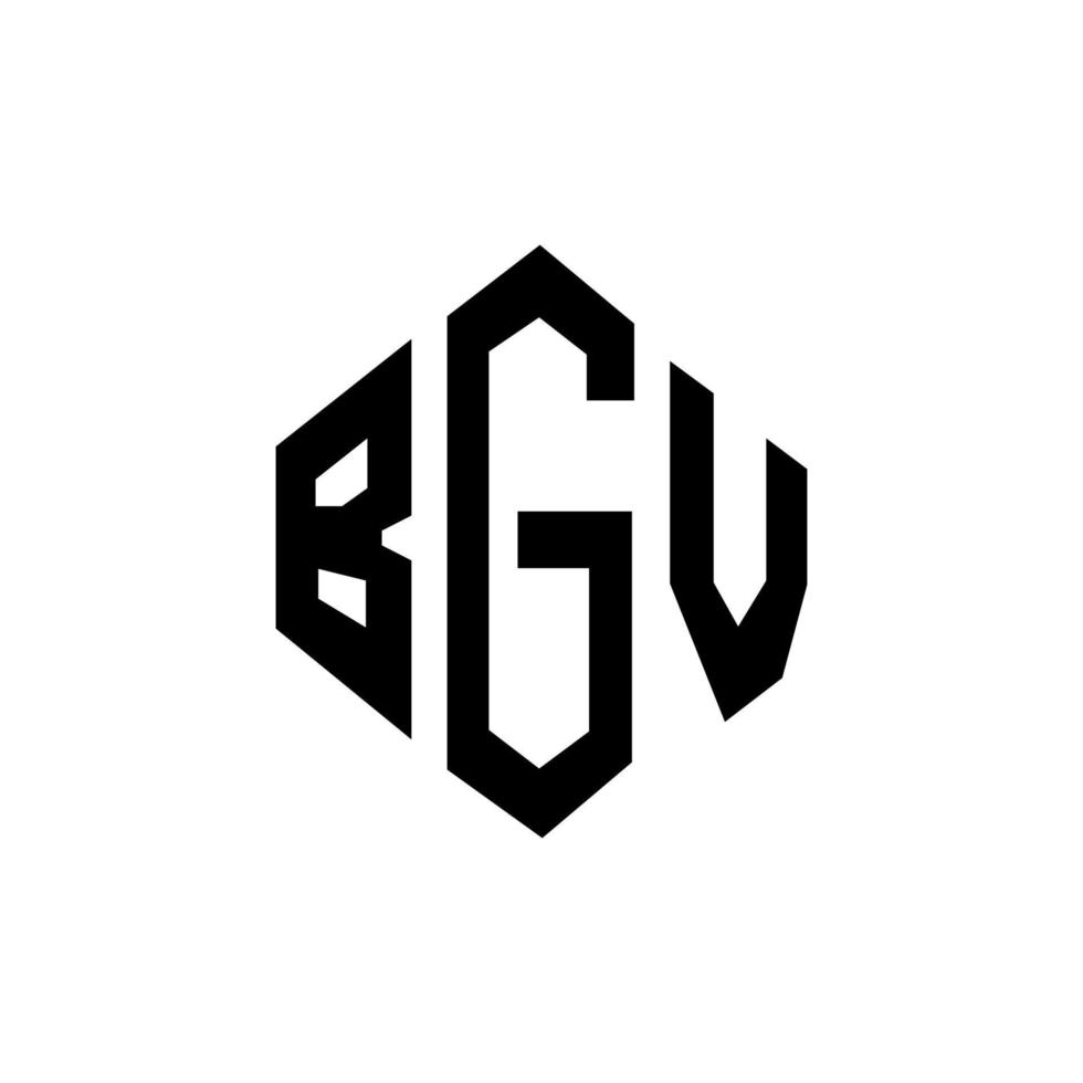 diseño de logotipo de letra bgv con forma de polígono. diseño de logotipo de forma de cubo y polígono bgv. bgv hexágono vector logo plantilla colores blanco y negro. Monograma bgv, logotipo comercial y inmobiliario.