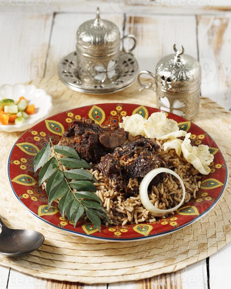 Dum Keema Mutton Biryani, Kebuli Kambing for Eid Menu photo