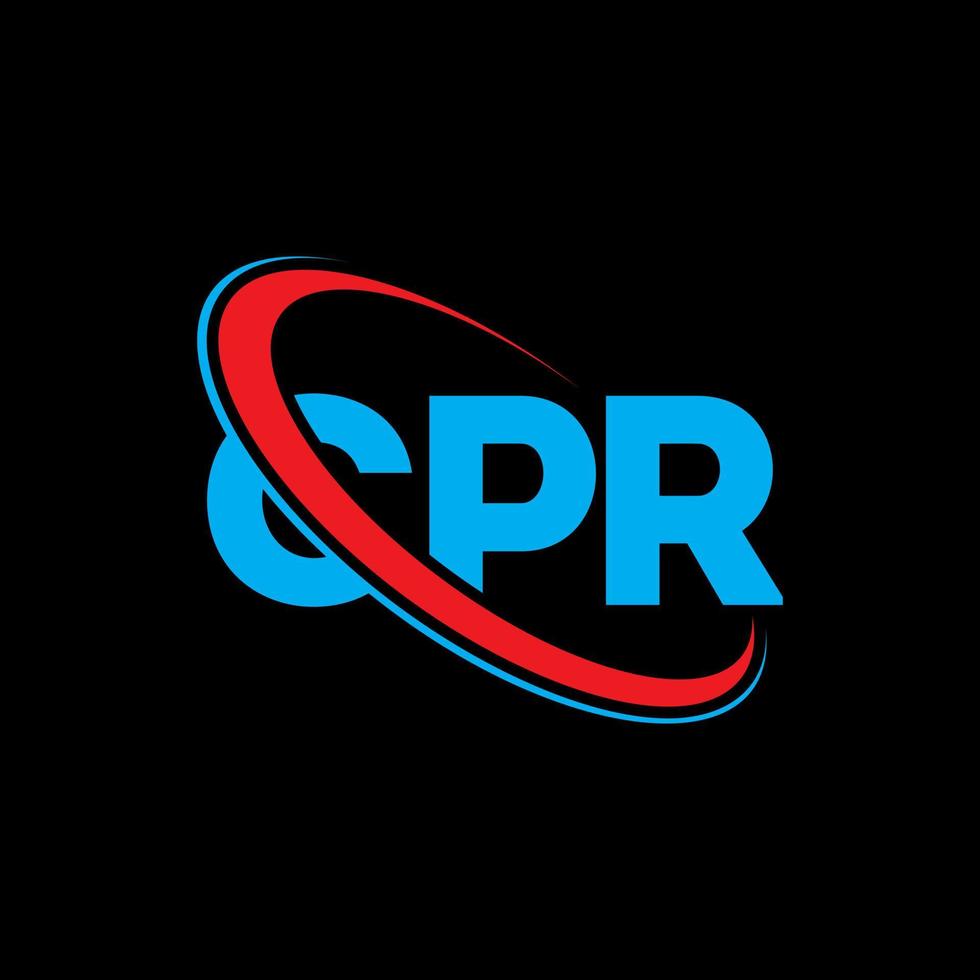 CPR logo. CPR letter. CPR letter logo design. Initials CPR logo linked with circle and uppercase monogram logo. CPR typography for technology, business and real estate brand. vector