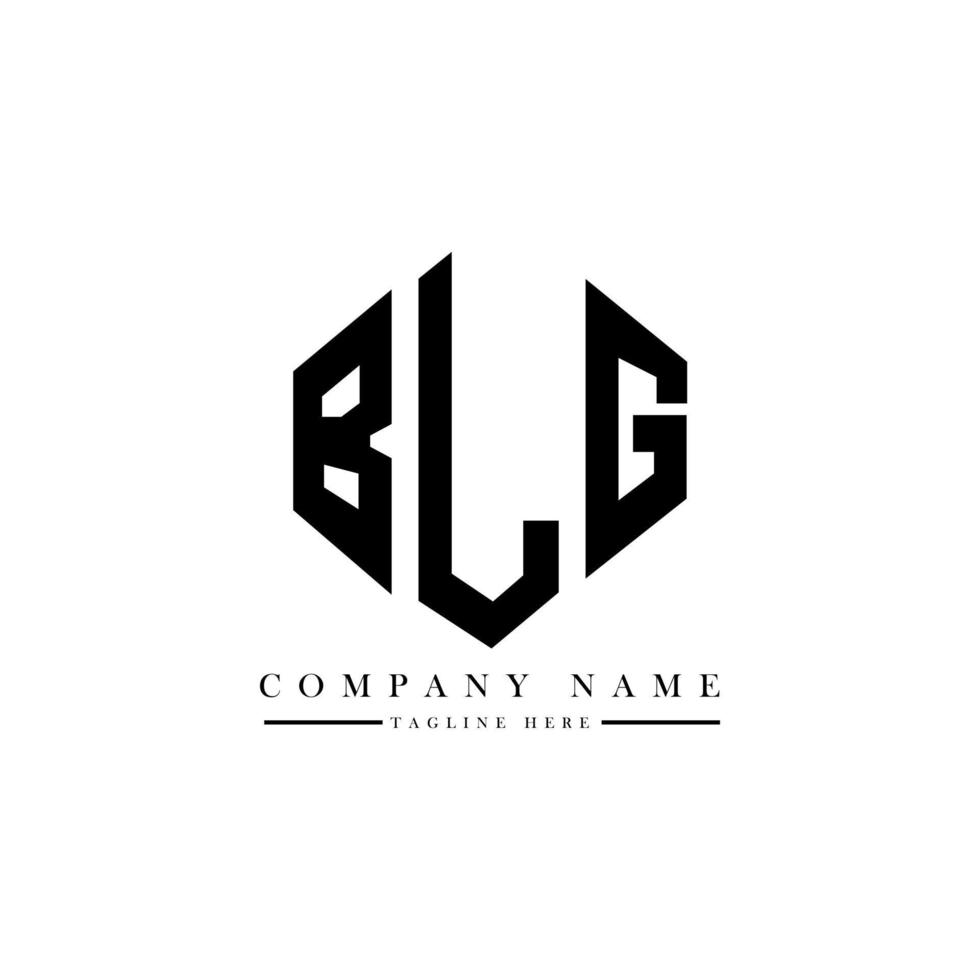 diseño de logotipo de letra blg con forma de polígono. diseño de logotipo de forma de cubo y polígono blg. blg hexágono vector logo plantilla colores blanco y negro. monograma blg, logotipo comercial y inmobiliario.