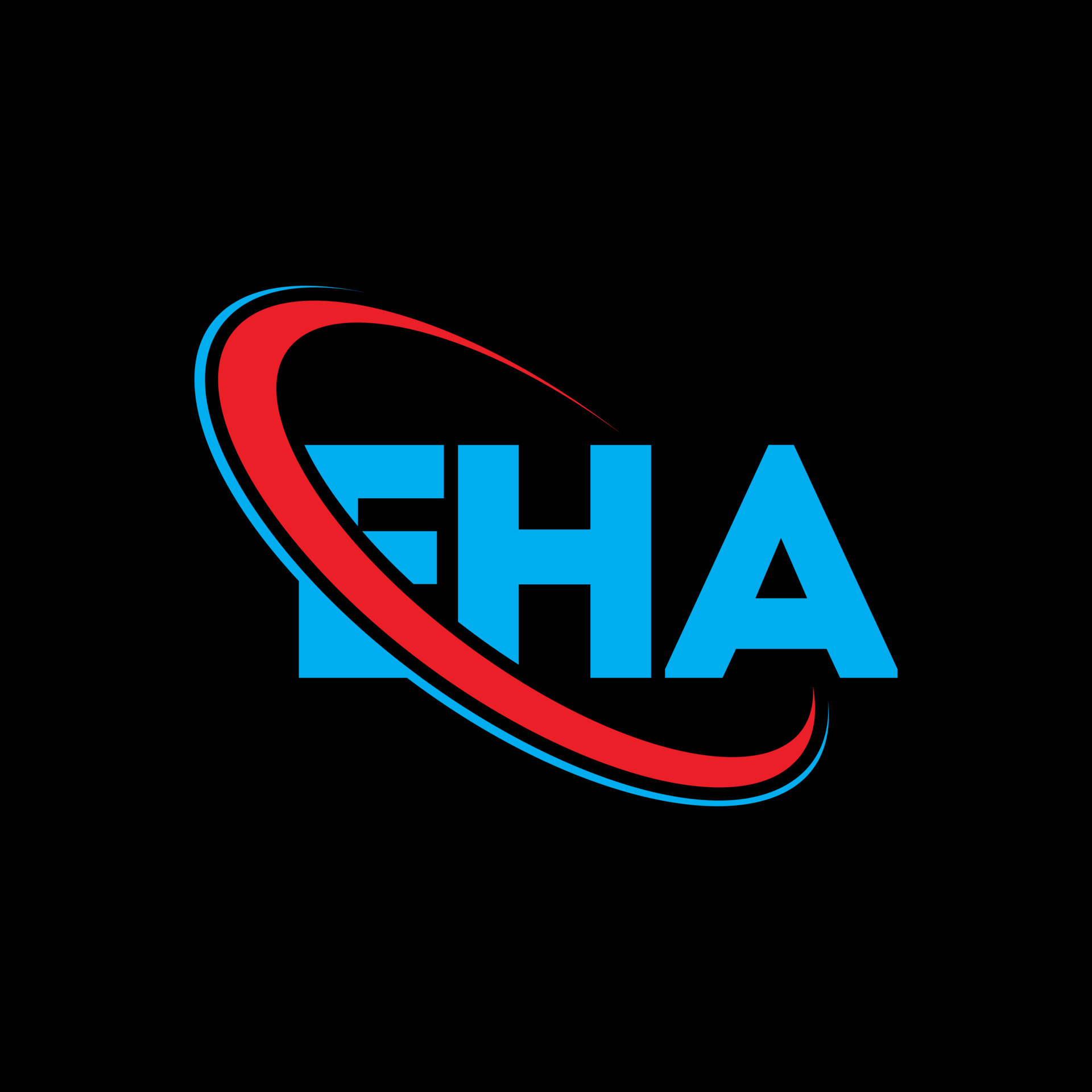 logotipo de eha. eha carta. diseño del logotipo de la letra eha