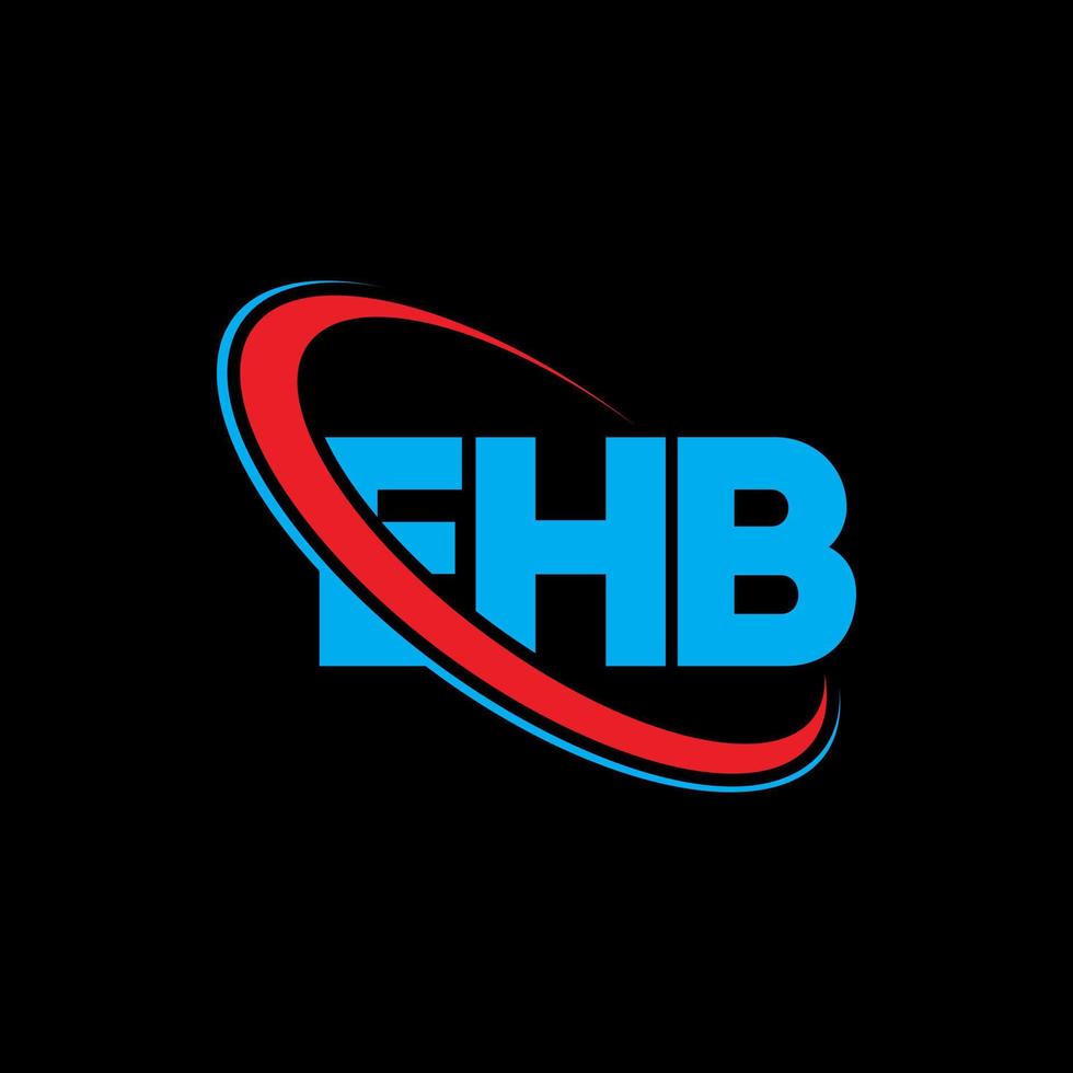 EHB logo. EHB letter. EHB letter logo design. Initials EHB logo linked