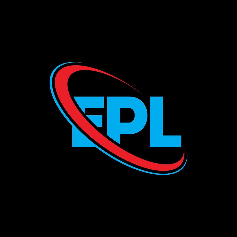 logotipo de epl. letra epla. diseño del logotipo de la letra epl. logotipo de iniciales epl vinculado con círculo y logotipo de monograma en mayúsculas. tipografía epl para tecnología, negocios y marca inmobiliaria. vector