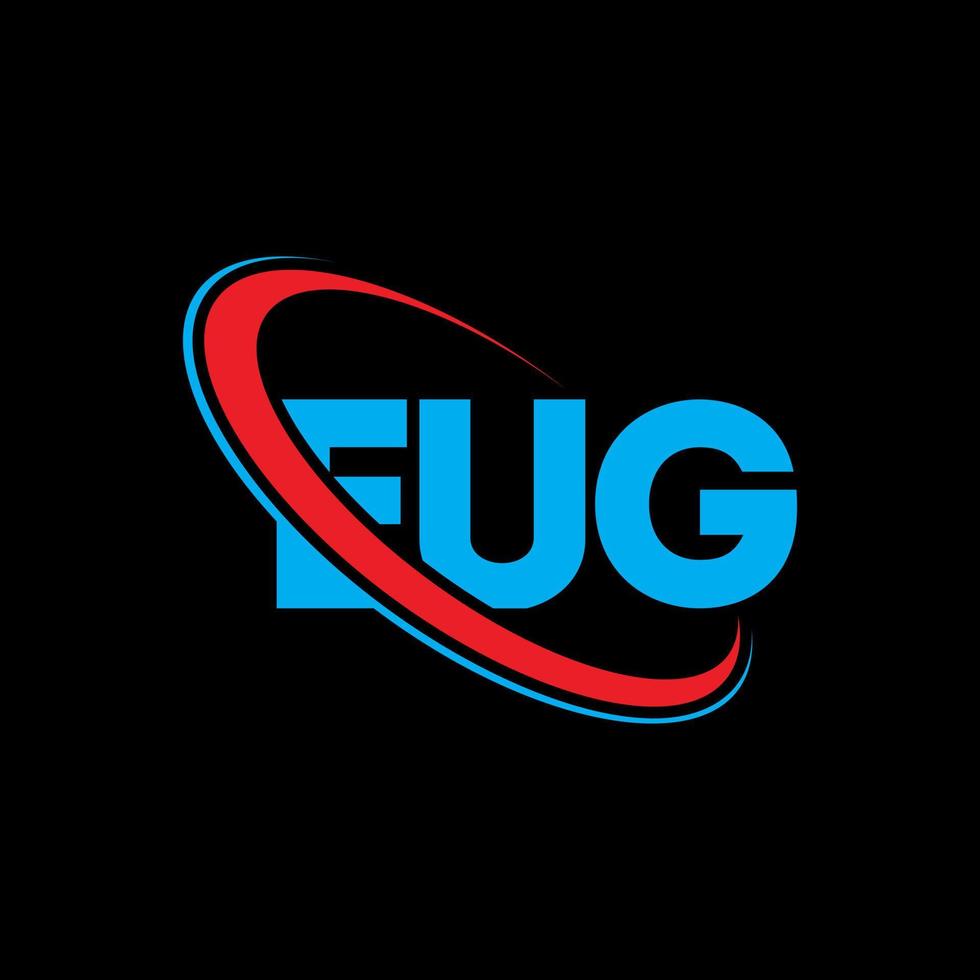 logotipo de eug. letra euge. diseño del logotipo de la letra eug. logotipo de iniciales eug vinculado con círculo y logotipo de monograma en mayúsculas. tipografía eug para tecnología, negocios y marca inmobiliaria. vector