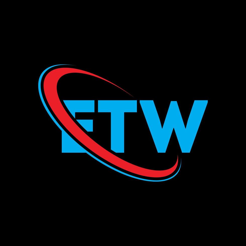 logotipo de etw. etw carta. diseño del logotipo de la letra etw. logotipo de iniciales etw vinculado con círculo y logotipo de monograma en mayúsculas. tipografía etw para tecnología, negocios y marca inmobiliaria. vector