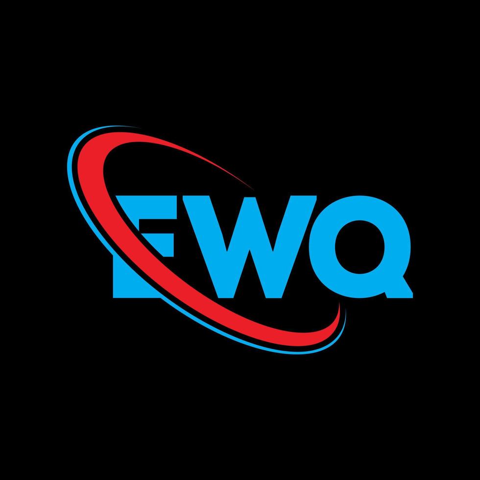 logotipo de ewq. letra ewq. diseño del logotipo de la letra ewq. logotipo de iniciales ewq vinculado con círculo y logotipo de monograma en mayúsculas. tipografía ewq para tecnología, negocios y marca inmobiliaria. vector