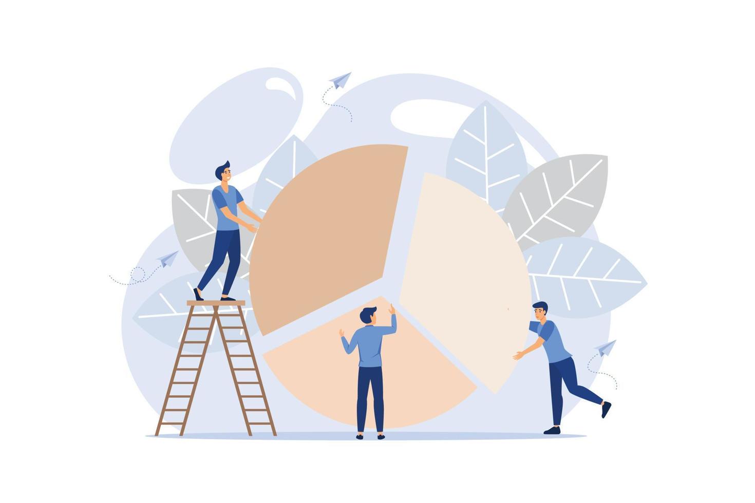 financial management concept, statistics and business report, small