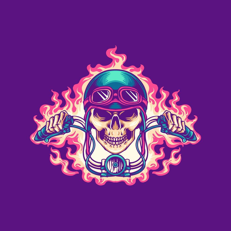 Skull Rider Illustration vector