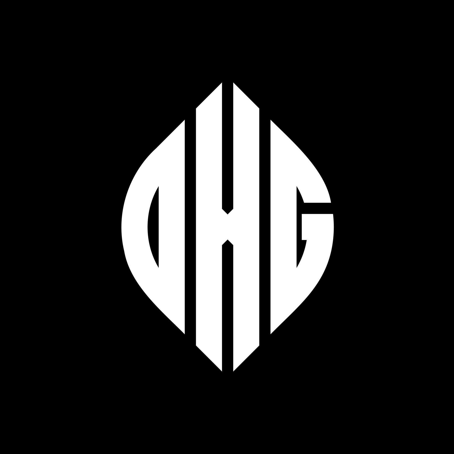DXG circle letter logo design with circle and ellipse shape. DXG