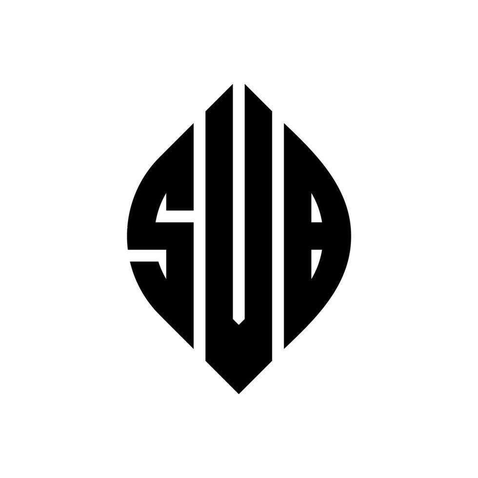 diseño de logotipo de letra de círculo svb con forma de círculo y elipse. letras elipses svb con estilo tipográfico. las tres iniciales forman un logo circular. vector de marca de letra de monograma abstracto del emblema del círculo svb.