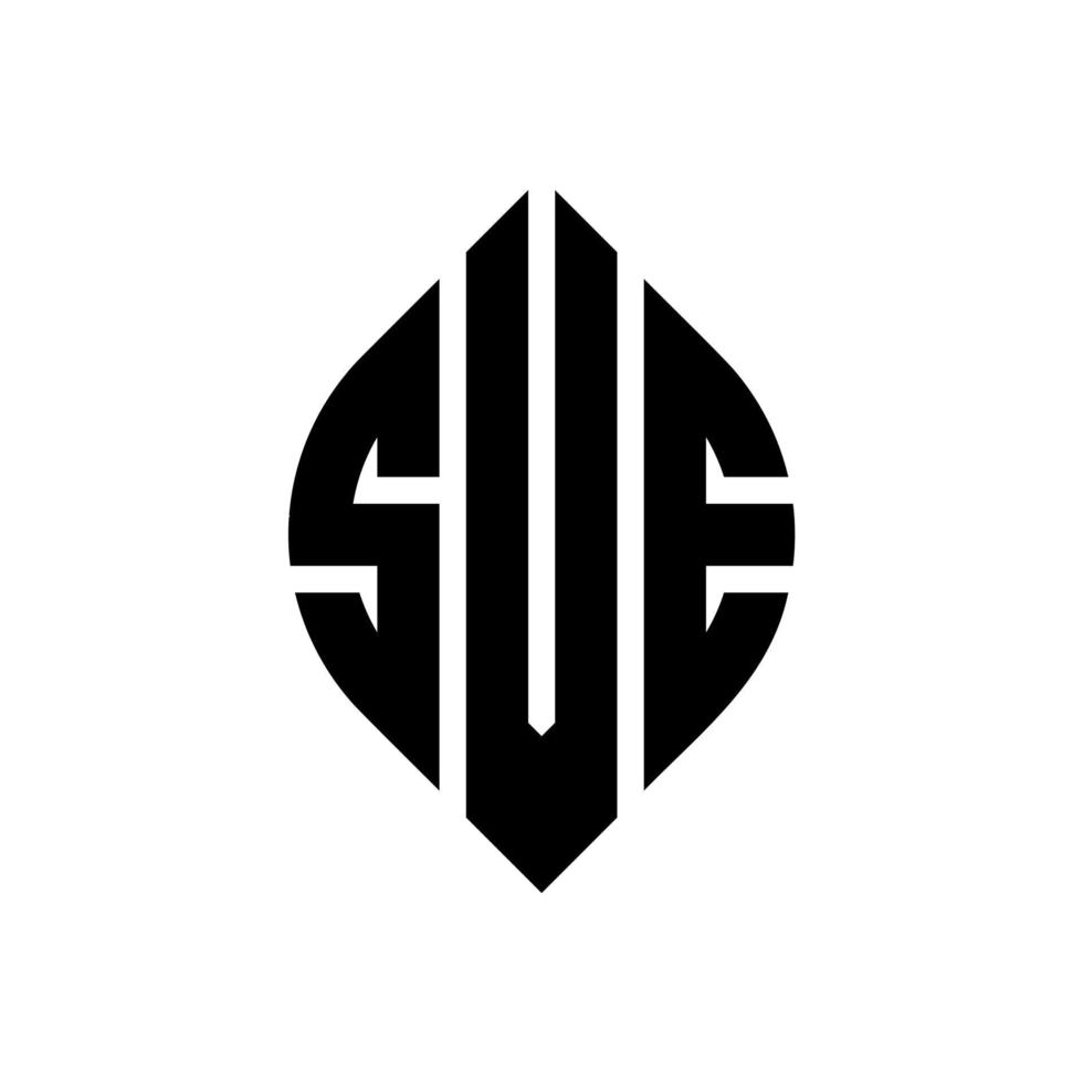 diseño de logotipo de letra de círculo sve con forma de círculo y elipse. sve letras elipses con estilo tipográfico. las tres iniciales forman un logo circular. sve círculo emblema resumen monograma letra marca vector. vector
