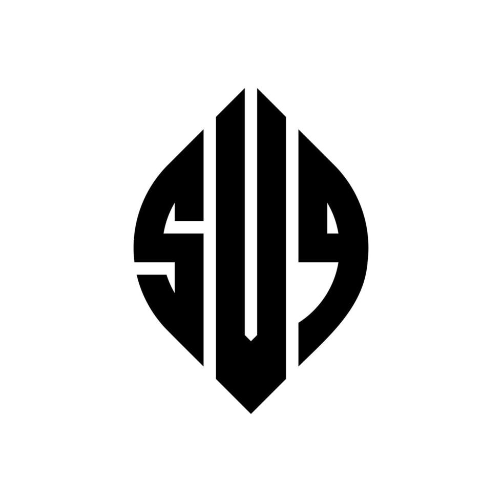 diseño de logotipo de letra de círculo svq con forma de círculo y elipse. letras elipses svq con estilo tipográfico. las tres iniciales forman un logo circular. vector de marca de letra de monograma abstracto del emblema del círculo svq.