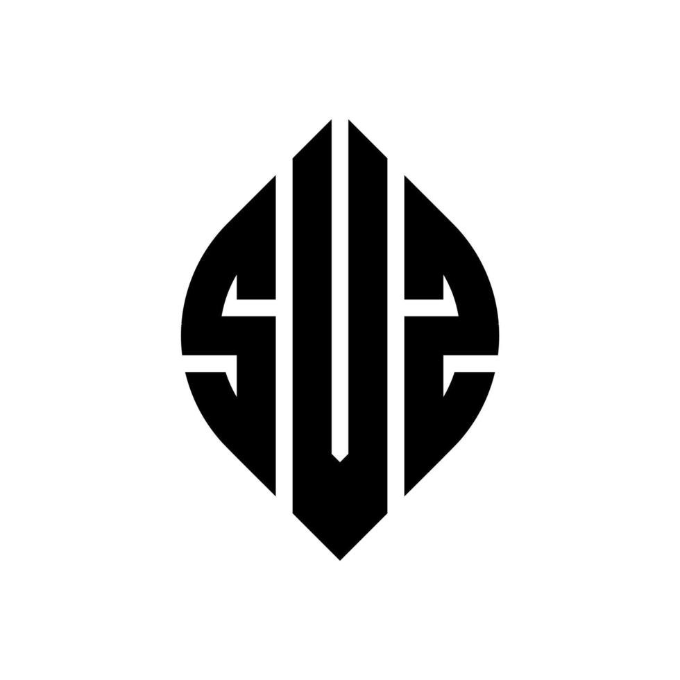 SVZ circle letter logo design with circle and ellipse shape. SVZ ellipse letters with typographic style. The three initials form a circle logo. SVZ Circle Emblem Abstract Monogram Letter Mark Vector. vector