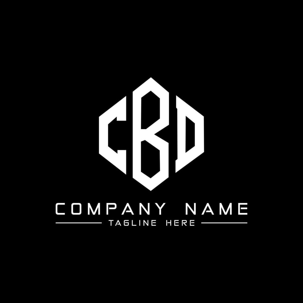 diseño de logotipo de letra cbd con forma de polígono. diseño de logotipo en forma de cubo y polígono cbd. cbd hexágono vector logo plantilla colores blanco y negro. monograma cbd, logotipo comercial y inmobiliario.