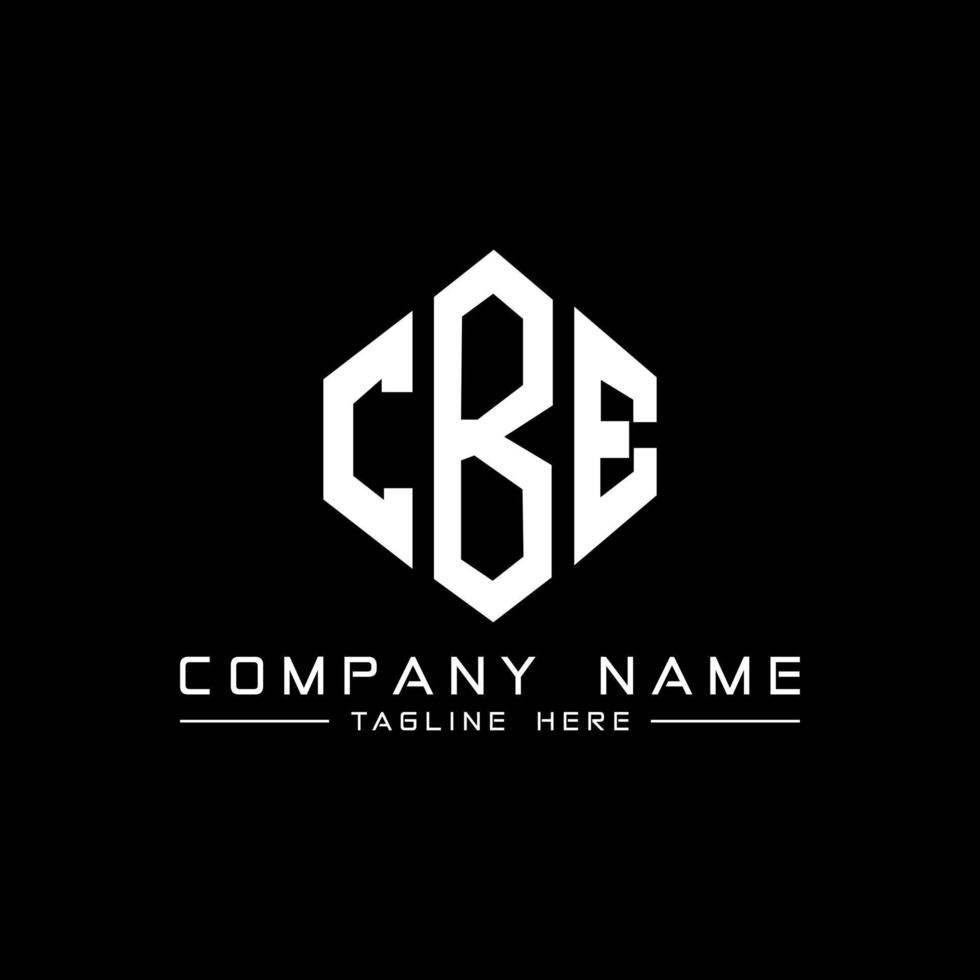 CBE letter logo design with polygon shape. CBE polygon and cube shape logo design. CBE hexagon vector logo template white and black colors. CBE monogram, business and real estate logo.