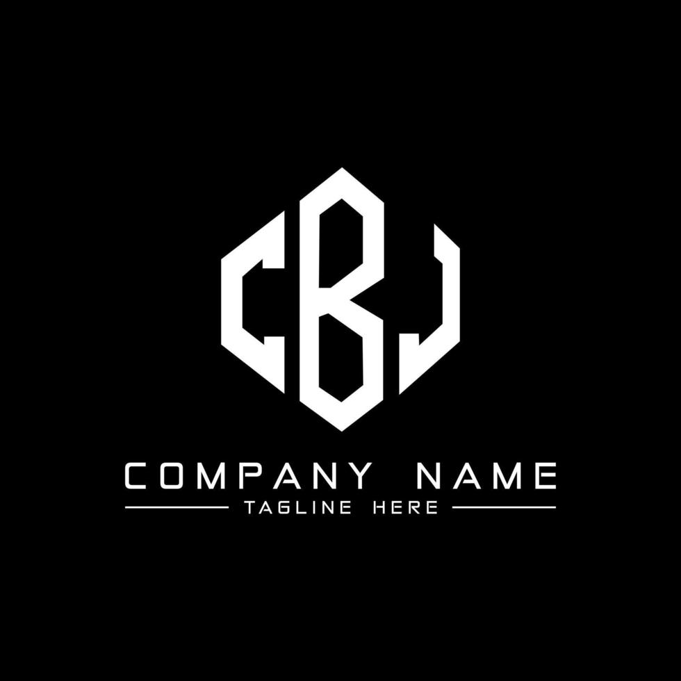 CBJ letter logo design with polygon shape. CBJ polygon and cube shape logo design. CBJ hexagon vector logo template white and black colors. CBJ monogram, business and real estate logo.