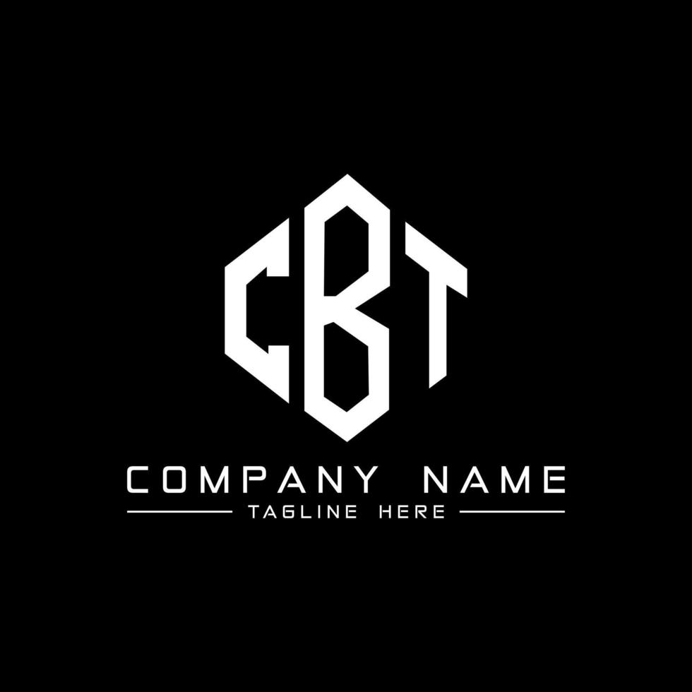 CBT letter logo design with polygon shape. CBT polygon and cube shape logo design. CBT hexagon vector logo template white and black colors. CBT monogram, business and real estate logo.