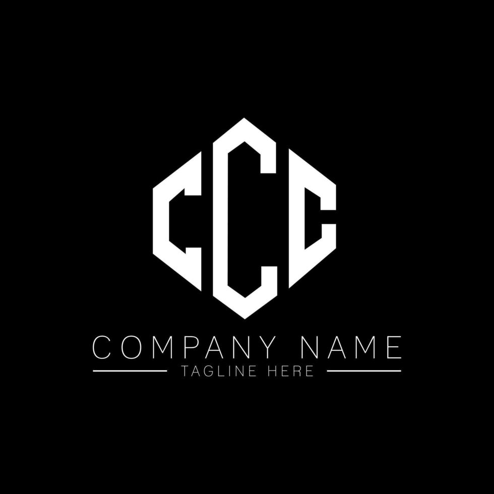 CCC letter logo design with polygon shape. CCC polygon and cube shape logo design. CCC hexagon vector logo template white and black colors. CCC monogram, business and real estate logo.