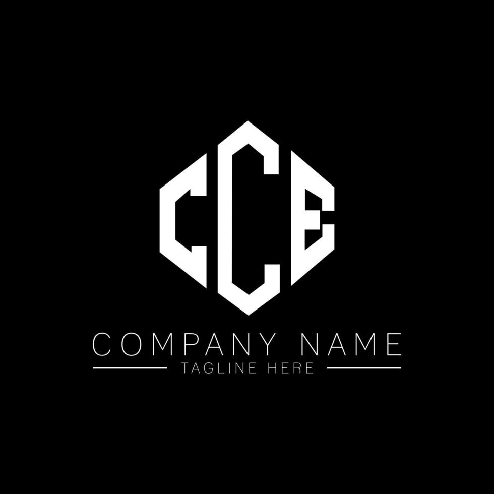 CCE letter logo design with polygon shape. CCE polygon and cube shape logo design. CCE hexagon vector logo template white and black colors. CCE monogram, business and real estate logo.