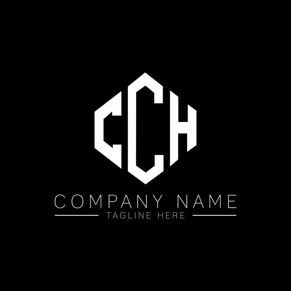 CCH letter logo design with polygon shape. CCH polygon and cube shape logo design. CCH hexagon vector logo template white and black colors. CCH monogram, business and real estate logo.