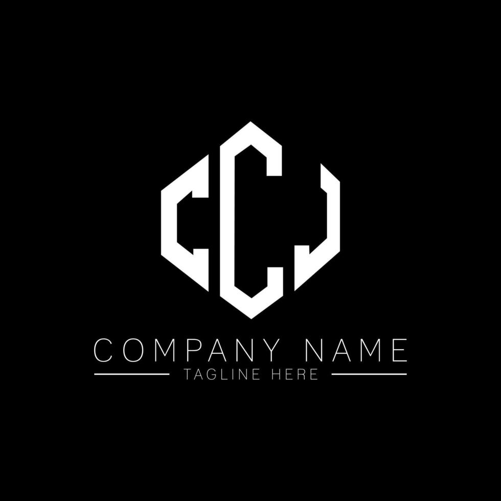 CCJ letter logo design with polygon shape. CCJ polygon and cube shape logo design. CCJ hexagon vector logo template white and black colors. CCJ monogram, business and real estate logo.