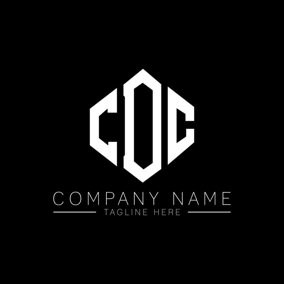 CDC letter logo design with polygon shape. CDC polygon and cube shape logo design. CDC hexagon vector logo template white and black colors. CDC monogram, business and real estate logo.