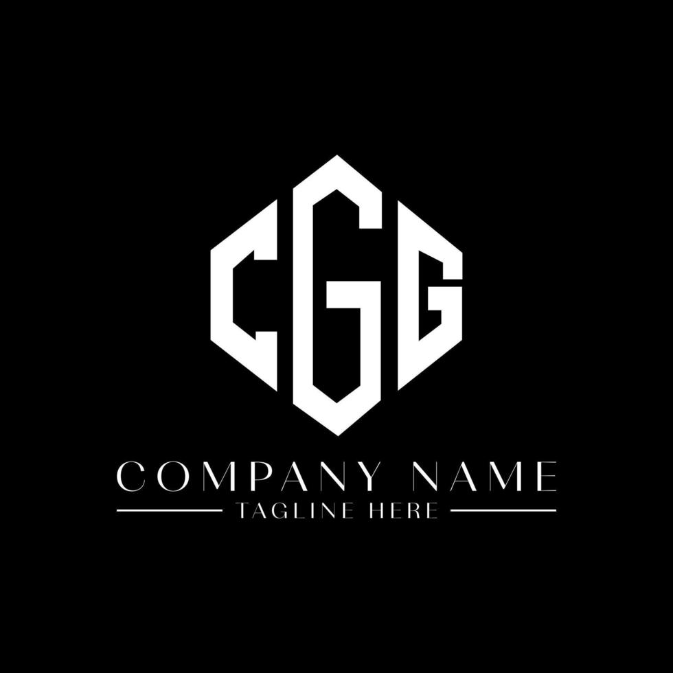 diseño de logotipo de letra cgg con forma de polígono. diseño de logotipo de forma de cubo y polígono cgg. cgg hexágono vector logo plantilla colores blanco y negro. monograma cgg, logotipo comercial e inmobiliario.