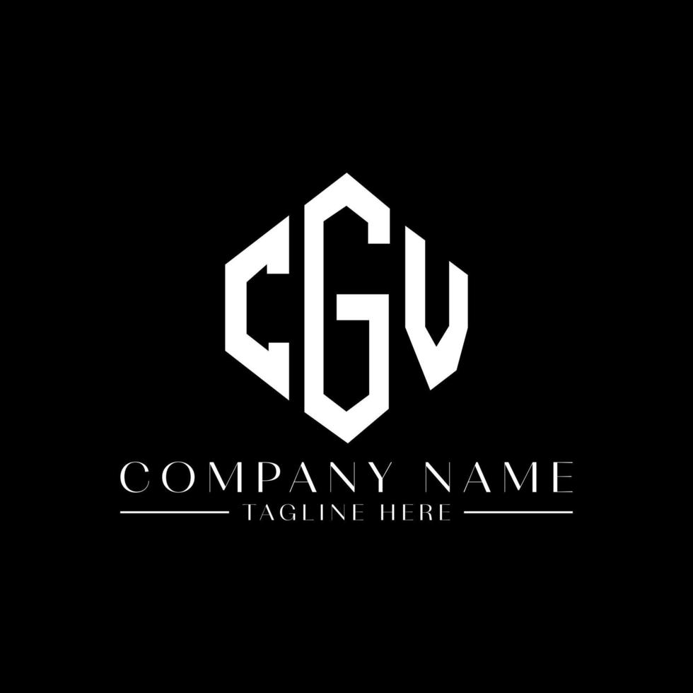 CGV letter logo design with polygon shape. CGV polygon and cube shape logo design. CGV hexagon vector logo template white and black colors. CGV monogram, business and real estate logo.