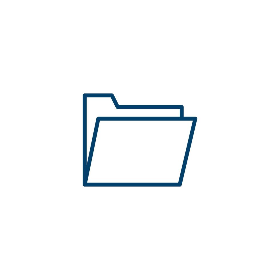 Folder line icon. line style sign for mobile concept and web design. Outline vector icon. Symbol, logo illustration. Vector graphic