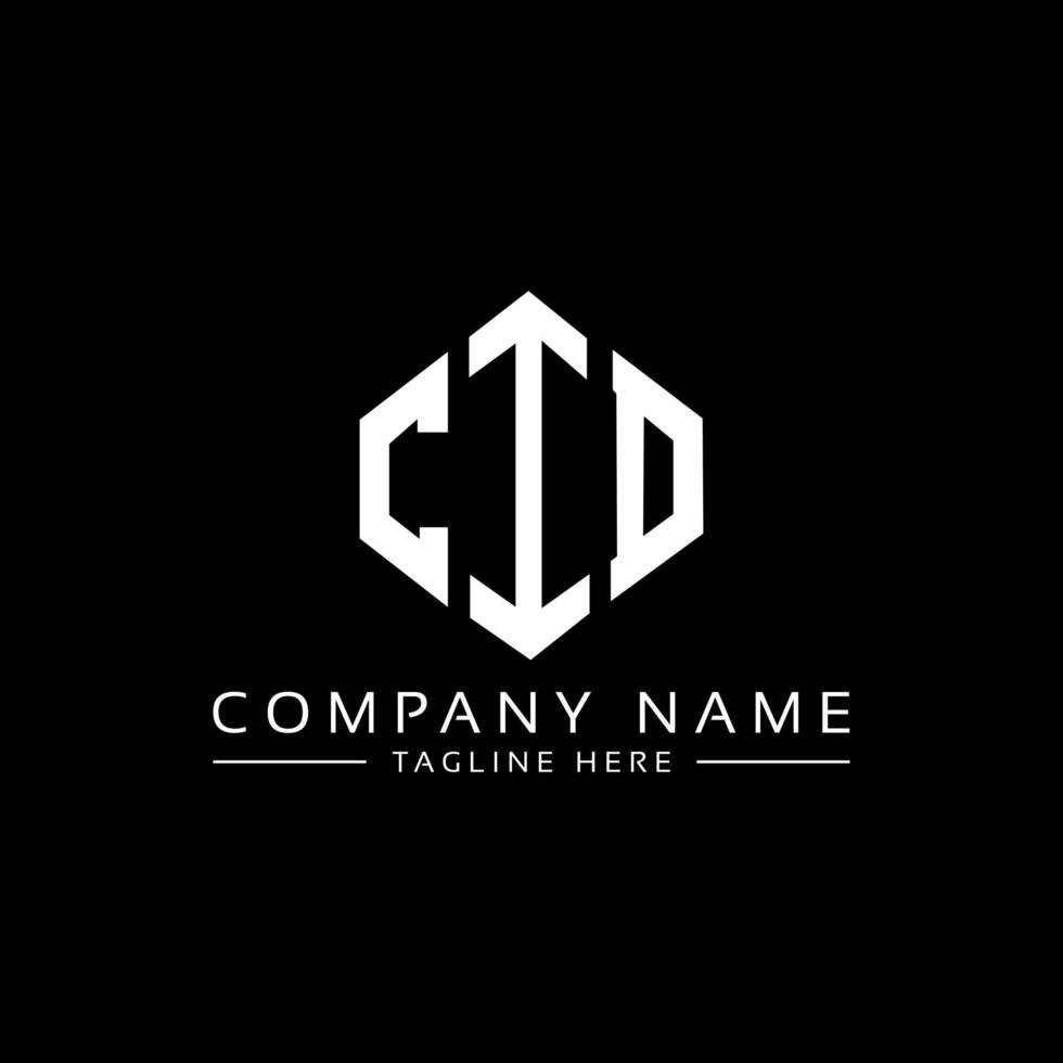 CID letter logo design with polygon shape. CID polygon and cube shape logo design. CID hexagon vector logo template white and black colors. CID monogram, business and real estate logo.