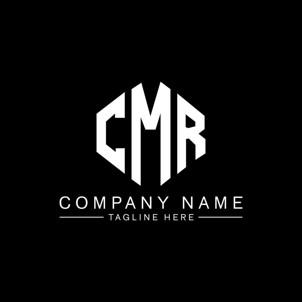 CMR letter logo design with polygon shape. CMR polygon and cube shape logo design. CMR hexagon vector logo template white and black colors. CMR monogram, business and real estate logo.