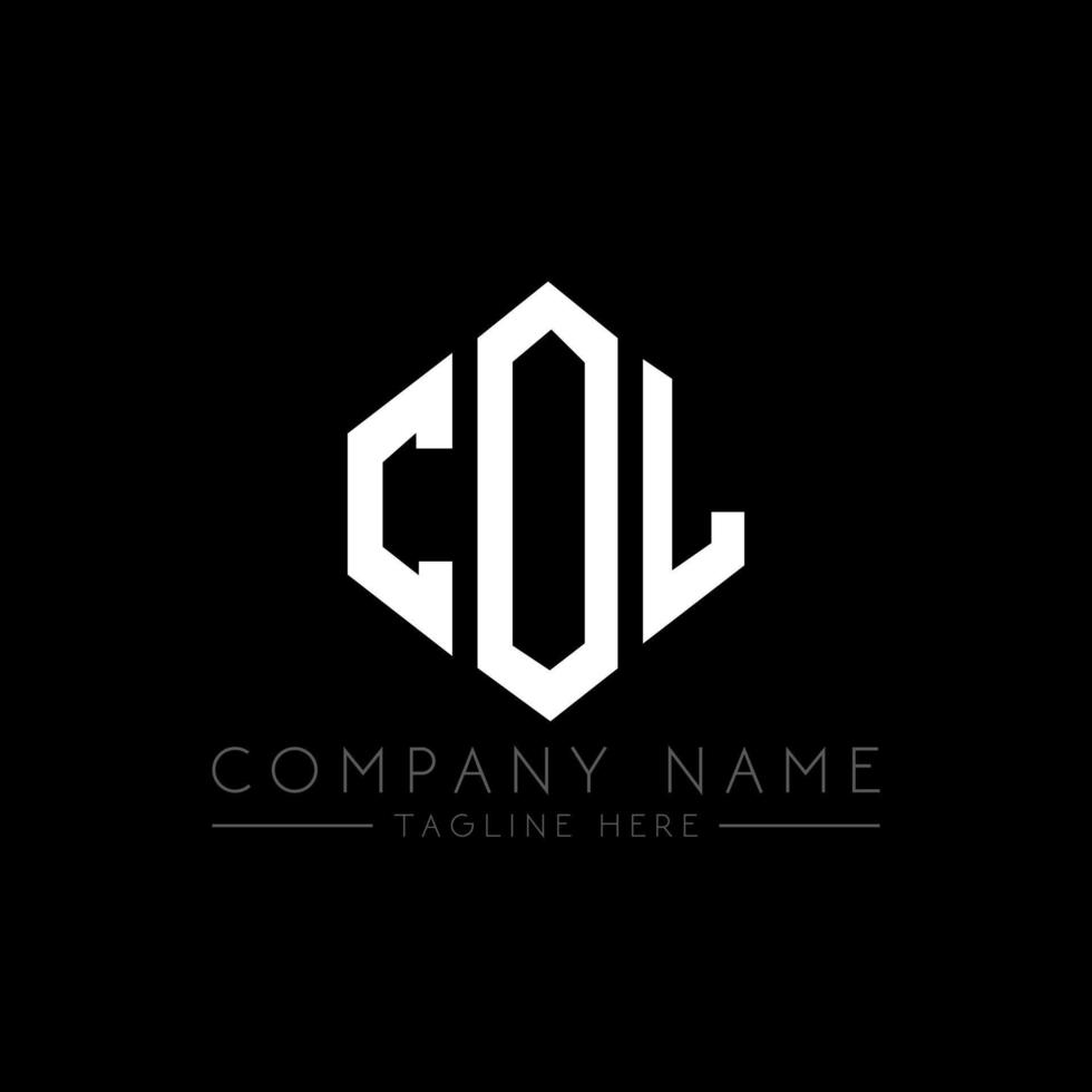 COL letter logo design with polygon shape. COL polygon and cube shape logo design. COL hexagon vector logo template white and black colors. COL monogram, business and real estate logo.