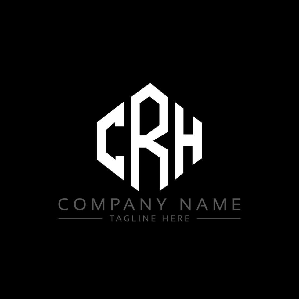CRH letter logo design with polygon shape. CRH polygon and cube shape logo design. CRH hexagon vector logo template white and black colors. CRH monogram, business and real estate logo.