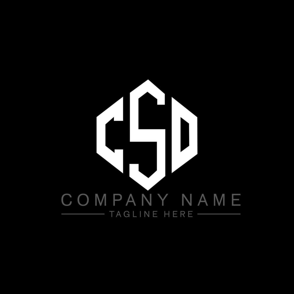 CSO letter logo design with polygon shape. CSO polygon and cube shape logo design. CSO hexagon vector logo template white and black colors. CSO monogram, business and real estate logo.