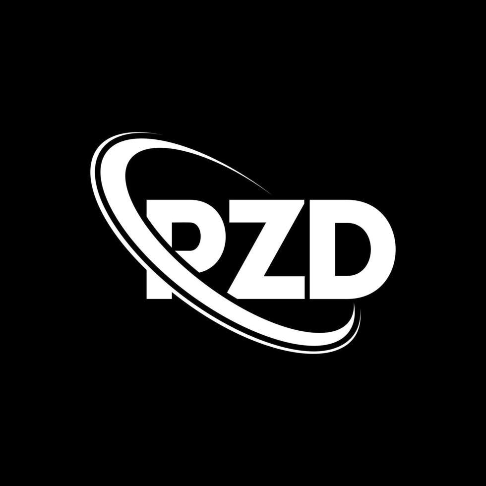 logotipo de pzd. letra pzd. diseño del logotipo de la letra pzd. logotipo de iniciales pzd vinculado con círculo y logotipo de monograma en mayúsculas. tipografía pzd para tecnología, negocios y marca inmobiliaria. vector