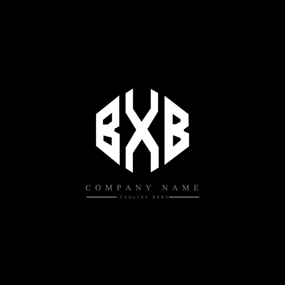BXB letter logo design with polygon shape. BXB polygon and cube shape logo design. BXB hexagon vector logo template white and black colors. BXB monogram, business and real estate logo.