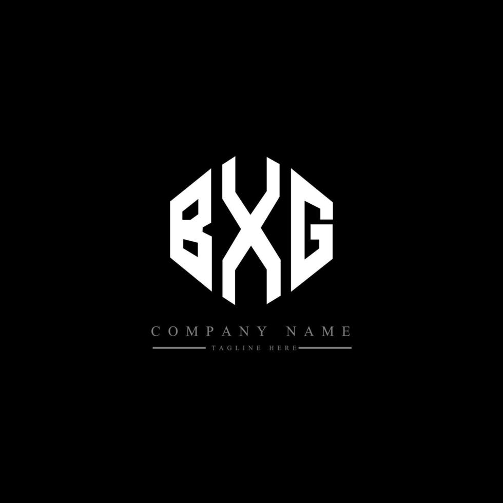 BXG letter logo design with polygon shape. BXG polygon and cube shape logo design. BXG hexagon vector logo template white and black colors. BXG monogram, business and real estate logo.