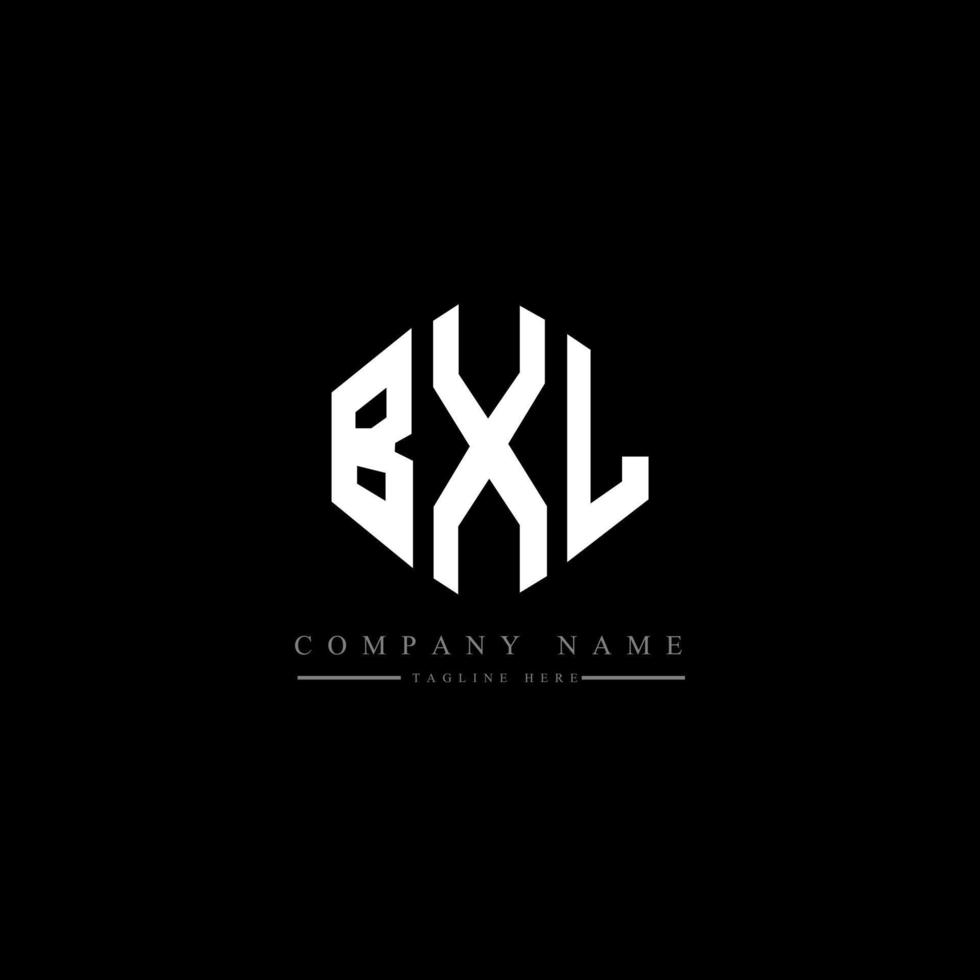 BXL letter logo design with polygon shape. BXL polygon and cube shape logo design. BXL hexagon vector logo template white and black colors. BXL monogram, business and real estate logo.