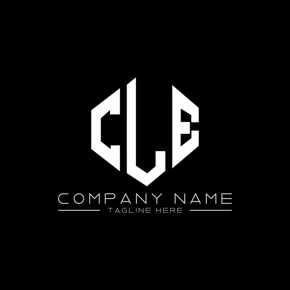 CLE letter logo design with polygon shape. CLE polygon and cube shape logo design. CLE hexagon vector logo template white and black colors. CLE monogram, business and real estate logo.