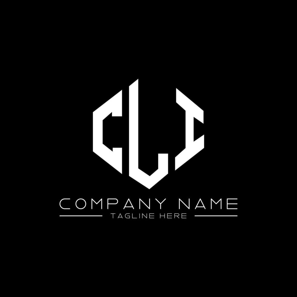 CLI letter logo design with polygon shape. CLI polygon and cube shape logo design. CLI hexagon vector logo template white and black colors. CLI monogram, business and real estate logo.