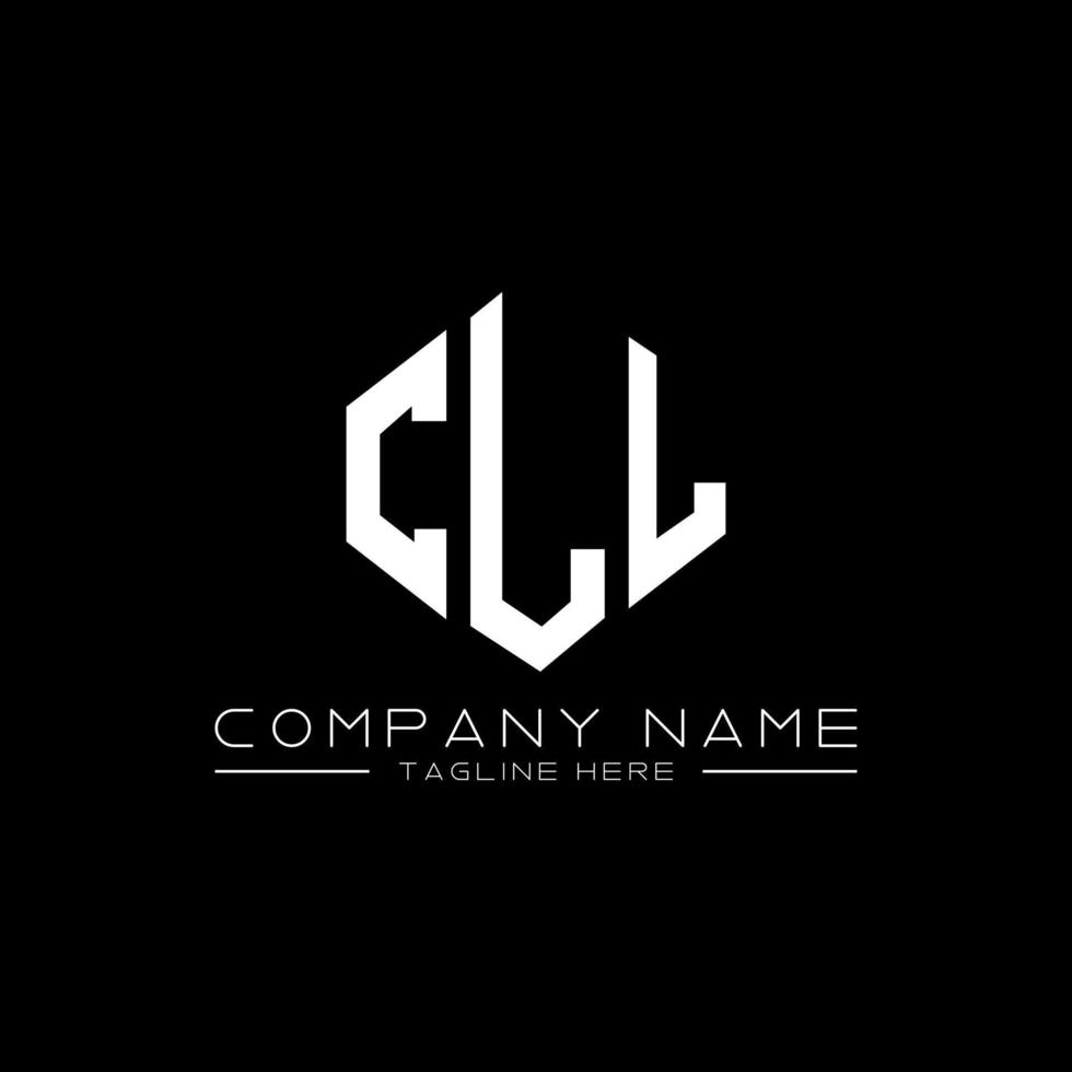 CLL letter logo design with polygon shape. CLL polygon and cube shape logo design. CLL hexagon vector logo template white and black colors. CLL monogram, business and real estate logo.