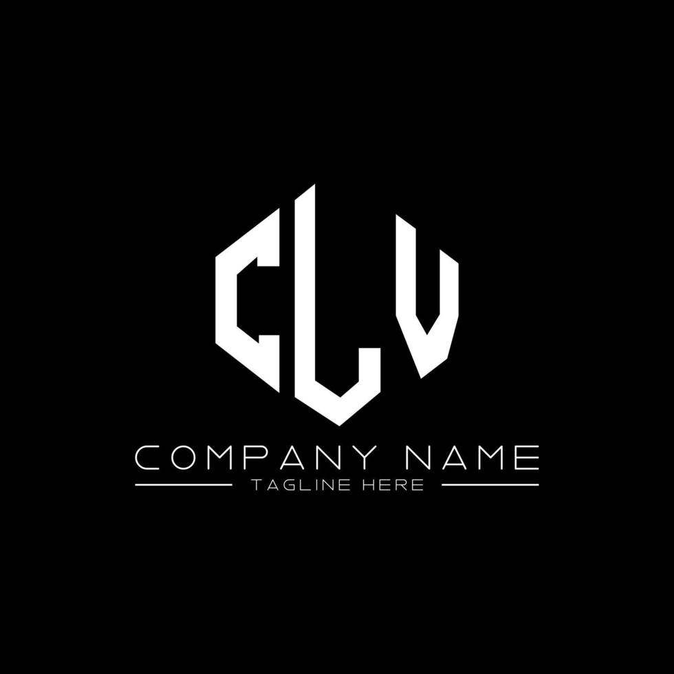 CLV letter logo design with polygon shape. CLV polygon and cube shape logo design. CLV hexagon vector logo template white and black colors. CLV monogram, business and real estate logo.