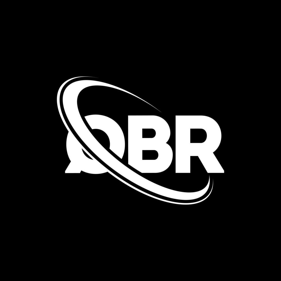 logotipo qbr. letra qbr. diseño del logotipo de la letra qbr. iniciales qbr logotipo vinculado con el círculo y el logotipo del monograma en mayúsculas. tipografía qbr para tecnología, negocios y marca inmobiliaria. vector