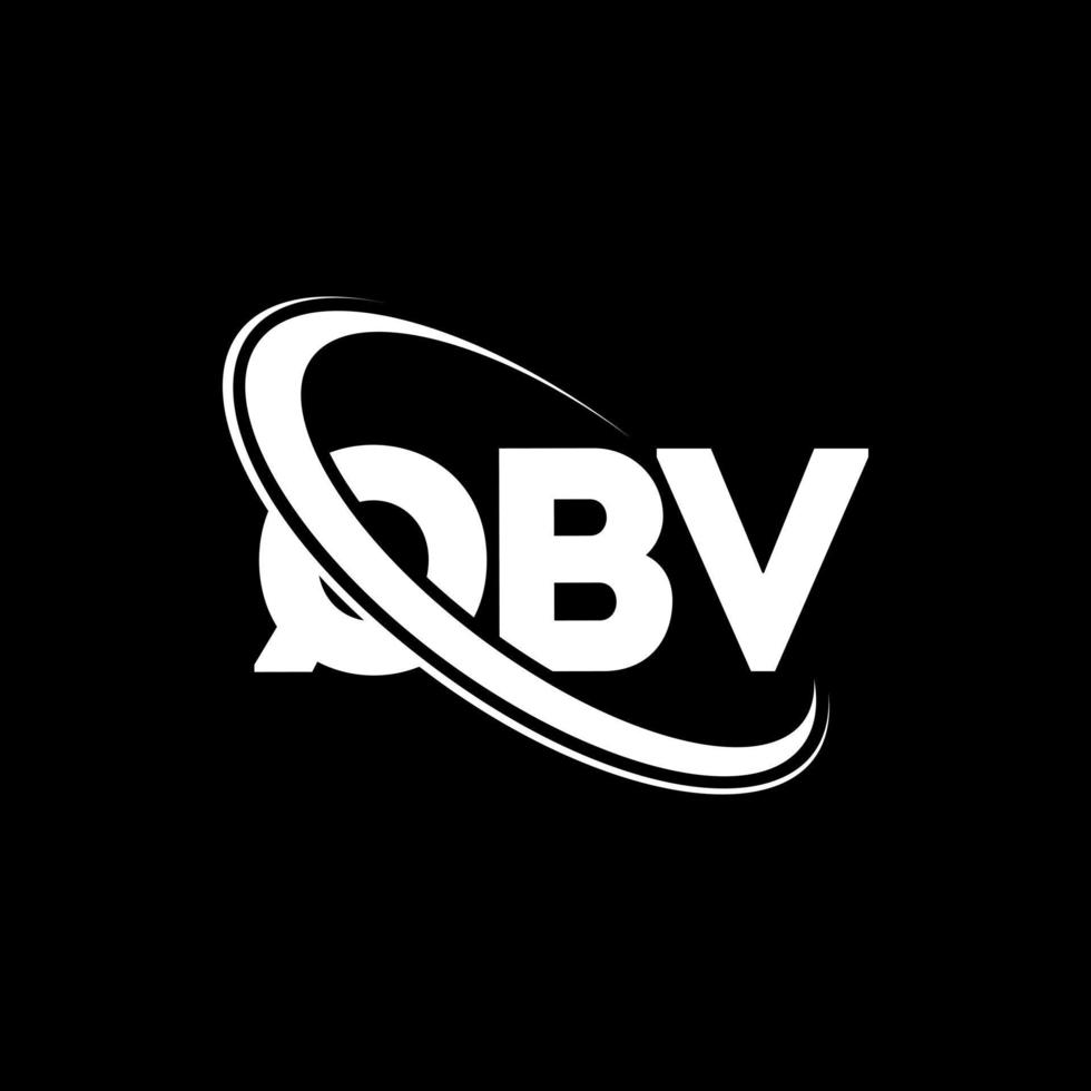 logotipo qbv. letra qbv. diseño del logotipo de la letra qbv. logotipo qbv de iniciales vinculado con círculo y logotipo de monograma en mayúsculas. tipografía qbv para tecnología, negocios y marca inmobiliaria. vector