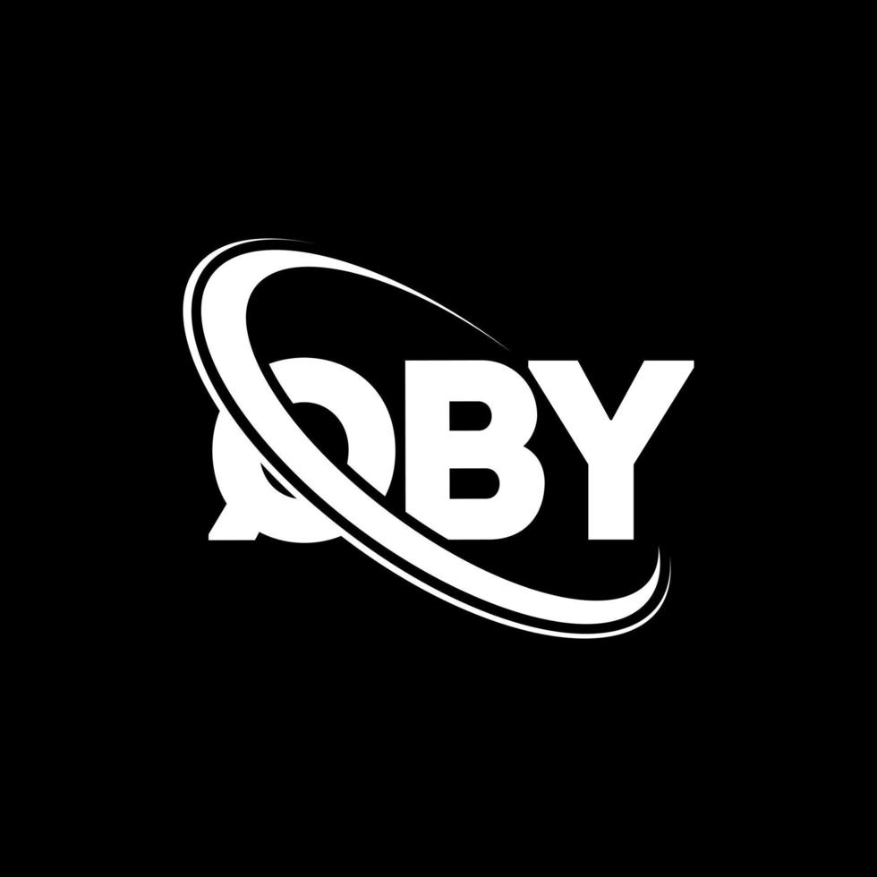 logotipo qby. qpor letra. diseño del logotipo de la letra qby. iniciales qby logotipo vinculado con círculo y logotipo de monograma en mayúsculas. tipografía qby para tecnología, negocios y marca inmobiliaria. vector